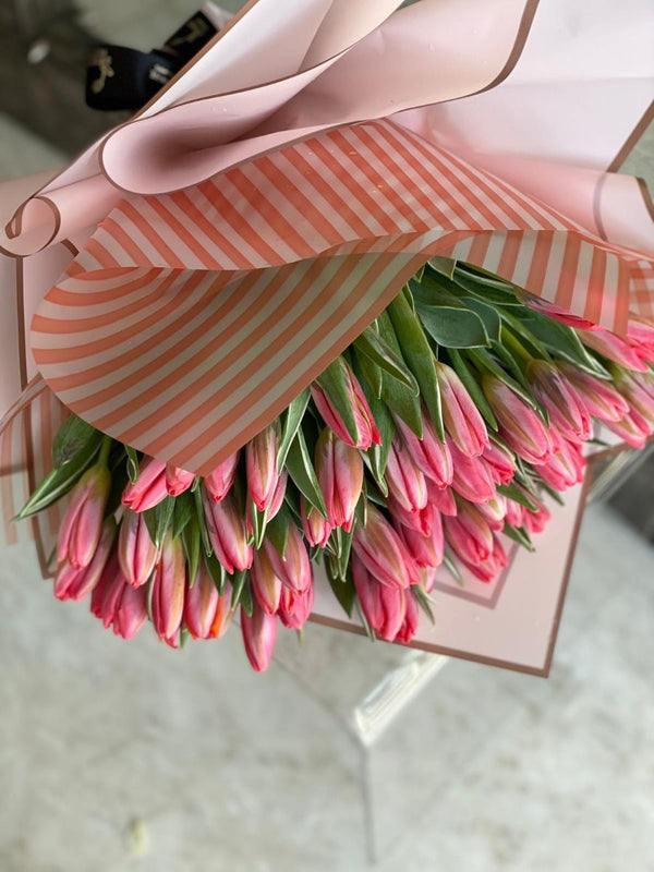50’li Pembe Lale Buketi – Taptaze Bahar Esintisi